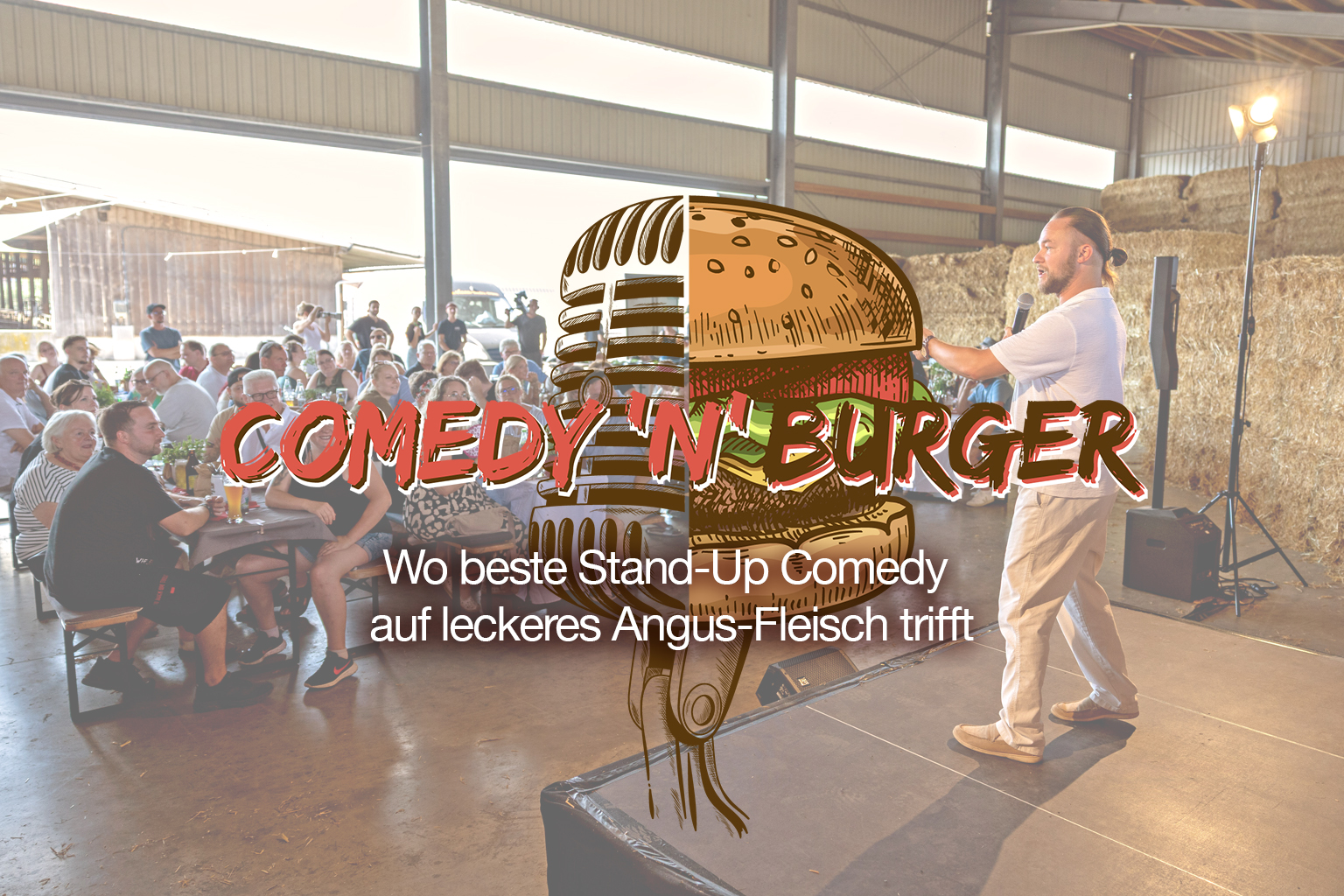 Top-Comedy trifft auf saftige Angus-Burger und einen entspannten Abend auf der Angus-Hill-Ranch.